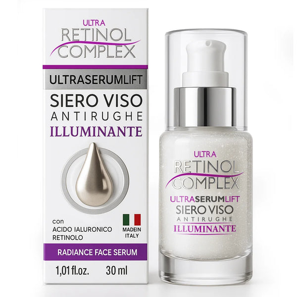 Siero viso antirughe illuminante Retinol