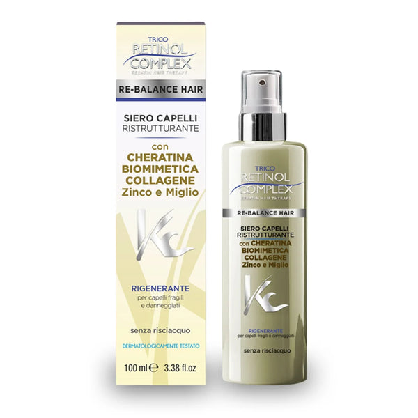 Siero capelli cheratina biomimetica collagene Retinol