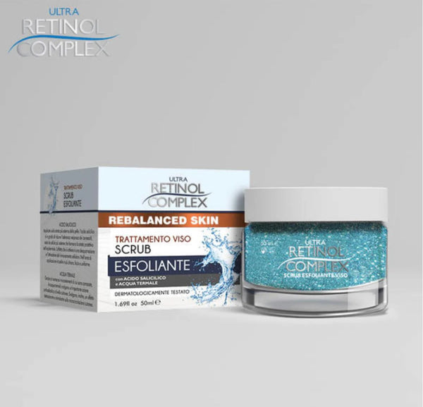 Trattamento viso scrub esfoliante Retinol