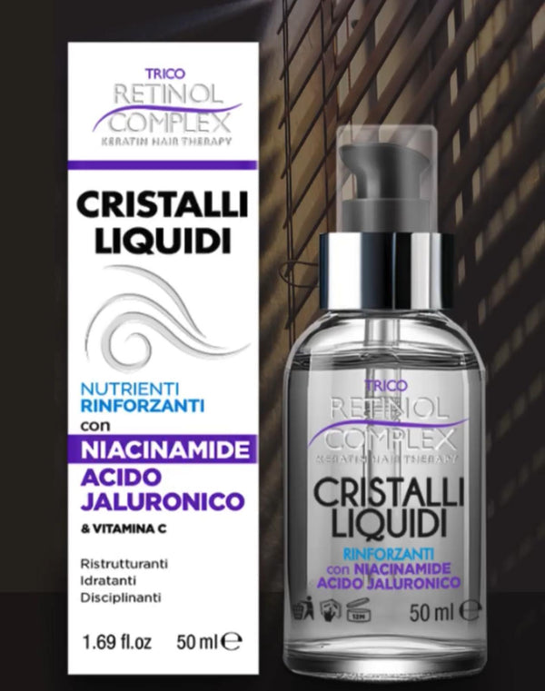 Cristalli liquidi con niacinamide acido jaluronico Retinol