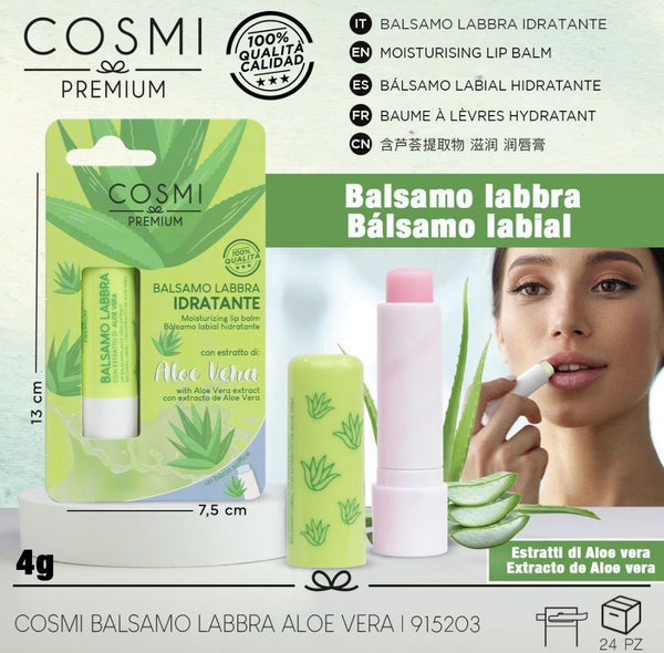 Balsamo labbra idratante aloe vera Cosmi