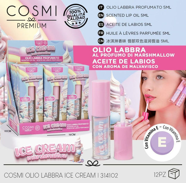 Olio labbra profumat marshmallow Cosmi