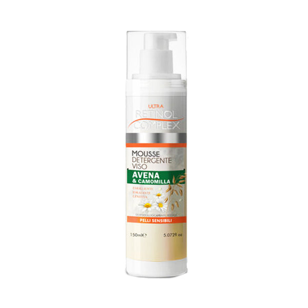 Mousse detergente viso avena e camomilla Retinol
